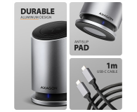 Axagon HMC-WL9 USB-C 10Gbps Wireless Charging 9in1 hub - 1485464 - zdjęcie 6